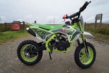 Mini Dirt Bike 2 Stroke Petrol Green X Beast Motorsport Twin Exhaust OFF ROAD