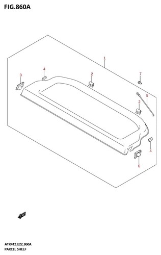 Suzuki genuine shelf - genuine, rear