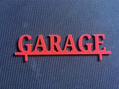 Toy garage sign - garage, complete