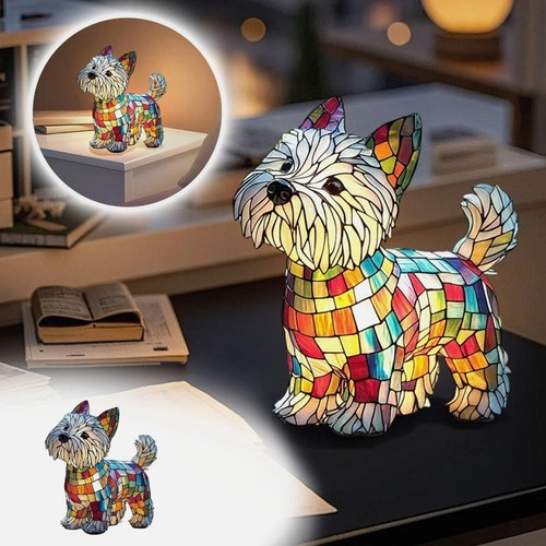 Westie lamp dog series art - westie,