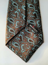 Brown & Blue, Kiton, 100% Silk, Paisley Tie