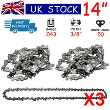 3x 14" Inch Chainsaw Saw Chain Blade 3/8" .043 50 DL Fits Stihl 017 MS170 MS171