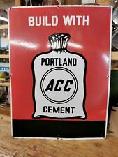LARGE VITREOUS ENAMEL SIGN PORTLAND ACC CEMENT REF0284