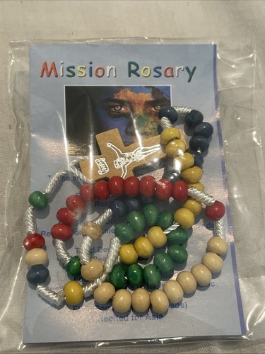 Wooden coulorful rosary - wooden,