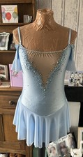 Women's Figure Skating Dress, pale blue, brand new, hand-made, approx. size 8/10