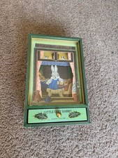trousselier little grey rabbit music box green dancing bunny book novel decor