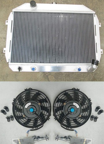 Row aluminum radiator fans - aluminum, +
