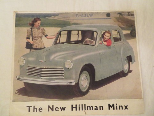 Vintage the new hillman minx - new,