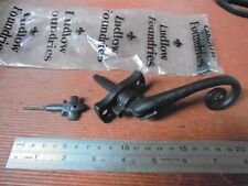Black Iron Espagnolette Locking Window Fastener - R/H - Made by Ludlow Foundries
