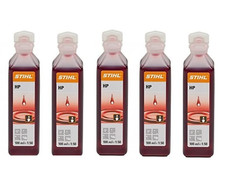 GENUINE STIHL HP 2-STROKE ENGINE OIL RED 100ml x 5 07813198401