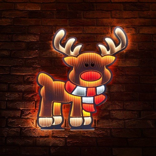 90cm christmas infinity mirror - christmas,
