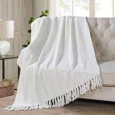 Soft Knitted Tweed Throw