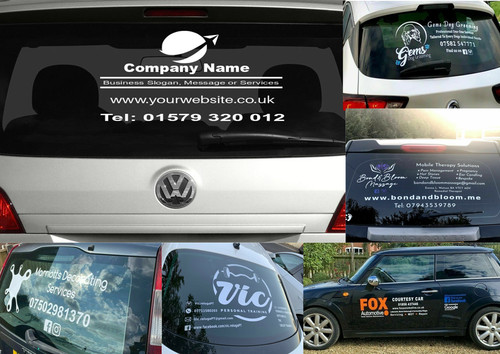 Personalized car rear - rear, window