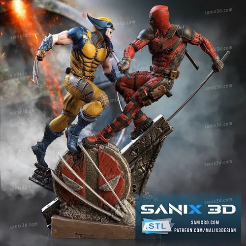 Deadpool wolverine 3d - wolverine,