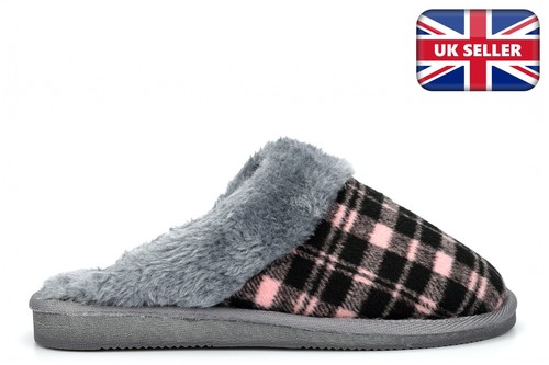 Womens tartan mule slippers - tartan,