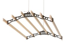 Victorian style laundry airer; 6 lath tradition ceiling hung airer on pulleys