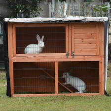 1.2M Rabbit Hutch Cover Waterproof Large Double Garden Pet Bunny Cage Covers 