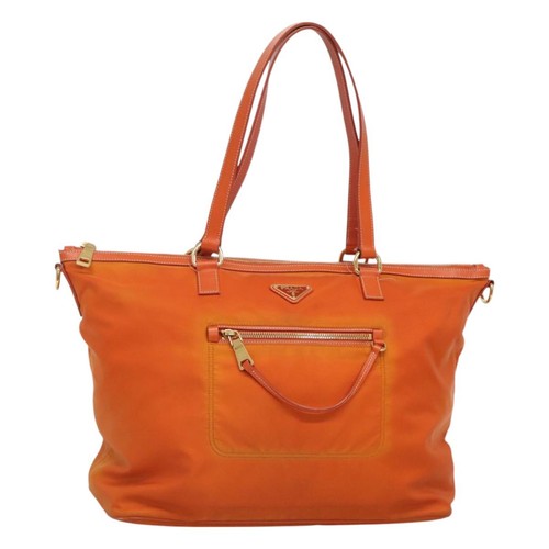 Prada tote bag nylon - nylon, orange