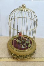 Vintage Singing Bird In Cage
