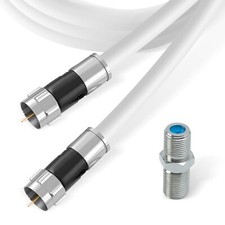 White RG6 Coaxial Cable for