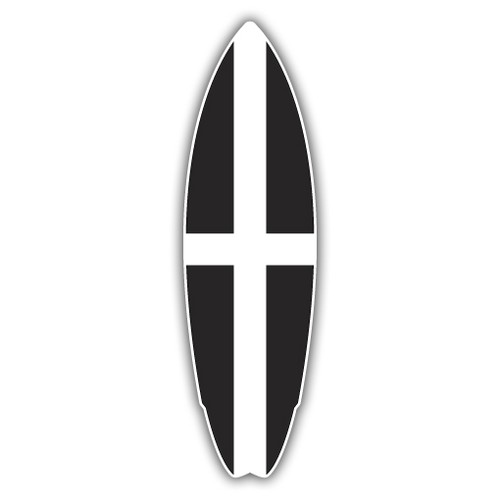 Cornwall surfboard sticker - cornwall, /