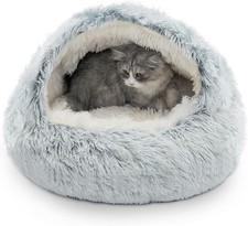 Cat Bed - for Indoor Large Cat Cave Dog Bed Washable Non-Slip Cats Igloo Pod Win