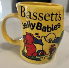 Coffee Mug Bassett’s Jelly Babies Yellow Wobbly Ceramic Cup Novelty
