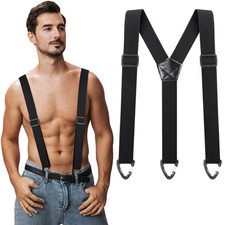 Men's Wide Suspenders 3 Clips