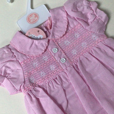 Baby girls smocked romper