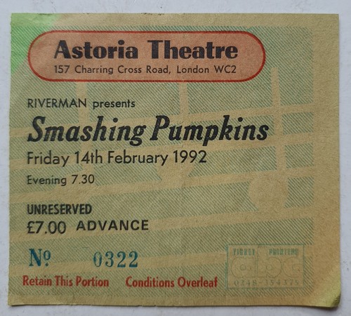 Smashing pumpkins ticket - pumpkins,