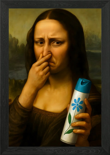 Mona lisa funny bathroom - mona,