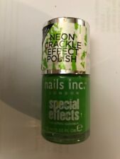 nails inc neon green crackle effect polish solo square new unopened
