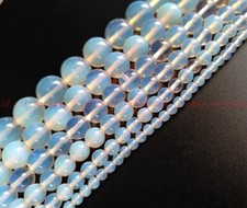 Round White Clear Opal Opalite