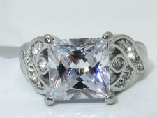 Ladies princess ring silver