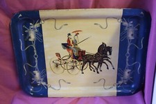 1950s Vintage Retro Folding Trayl Metal Lap Tray Camping Great Display