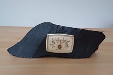 Rare Old Vintage Thermometer installed in a heavy Stone (Made In England)