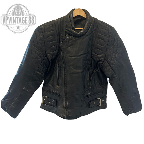 Vintage leather black biker - vintage,