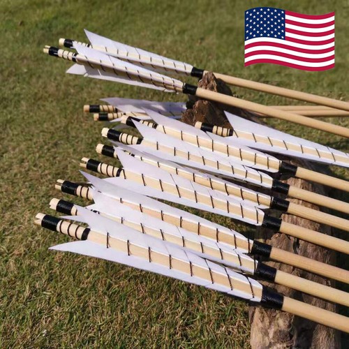 12x archery feather wooden - 12x,