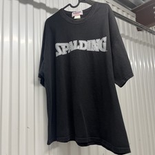 Vtg Spalding t shirt Tee XXL Black90s Basketball NBA Hoop