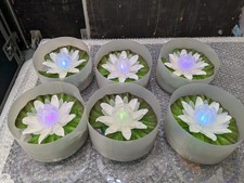 Floating Waterlily glow lights x 6  - ideal for pool or pond