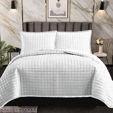 3 Piece Quilted Bedspread Bed