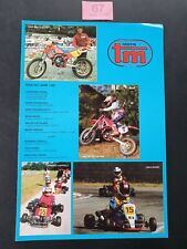 TM RACING MOTORCYCLE BROCHURE FULL RANGE 1989 4Pgs ITALIAN
