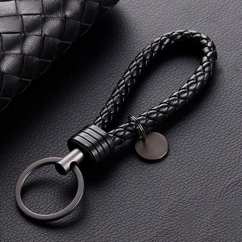 Black car keychain - keychain, leather