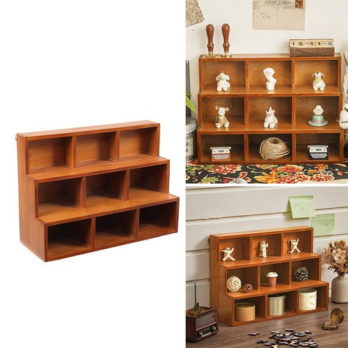 Wood cube display - wood,