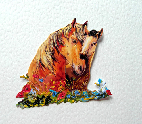 Tattered lace horse - &, foal