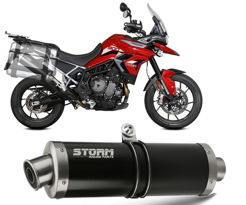 Exhaust storm mivv oval - storm, steel