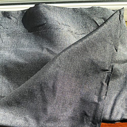 Black pure silk shantung - pure,