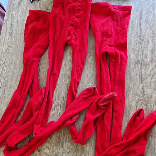 Girls red tights - red, 13