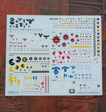 40k Orks Vehicle Decal Transfer Waterslide sheet