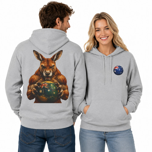 Kangaroo soccer ball hoodie - kangaroo,